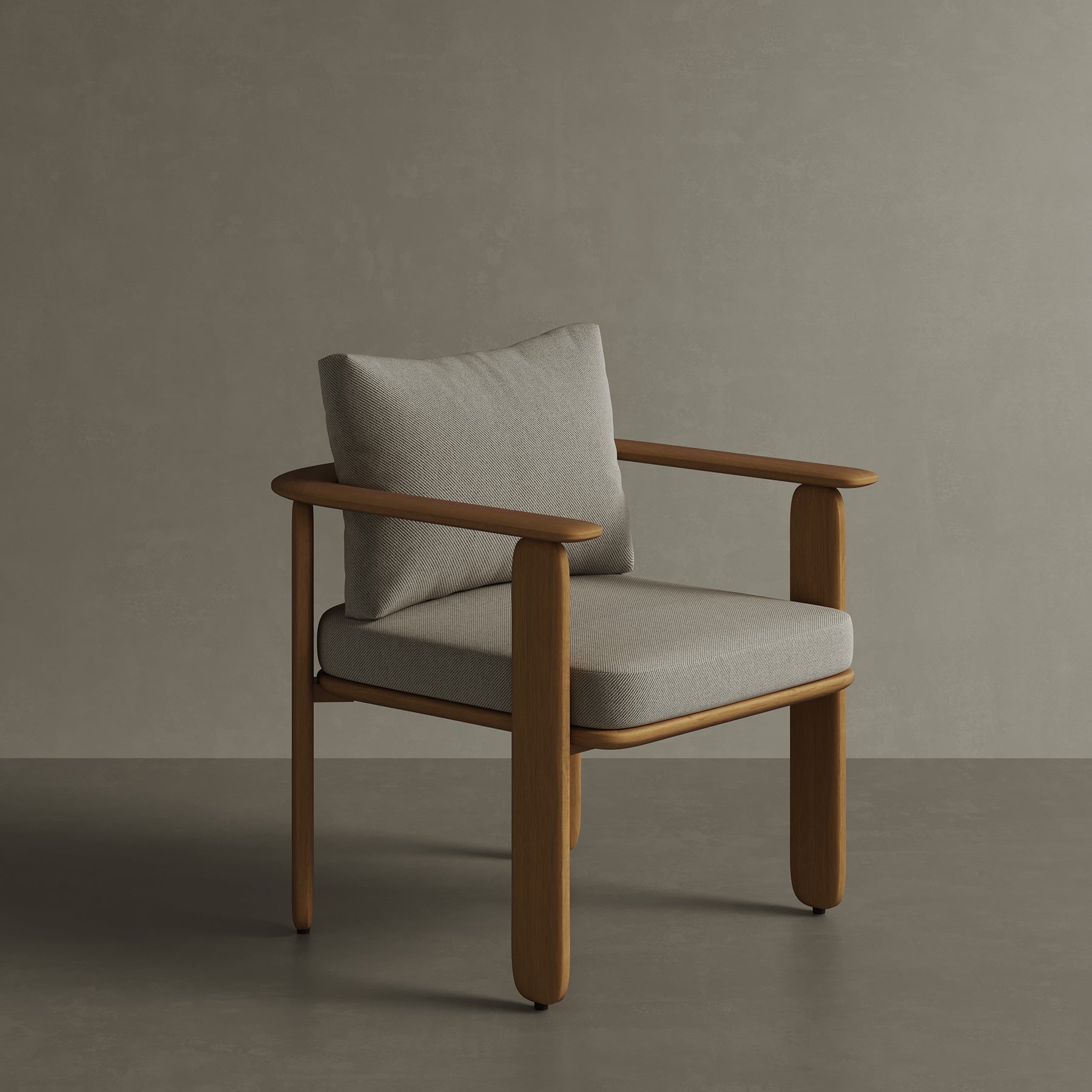 N4 dining chair in medium teak product image