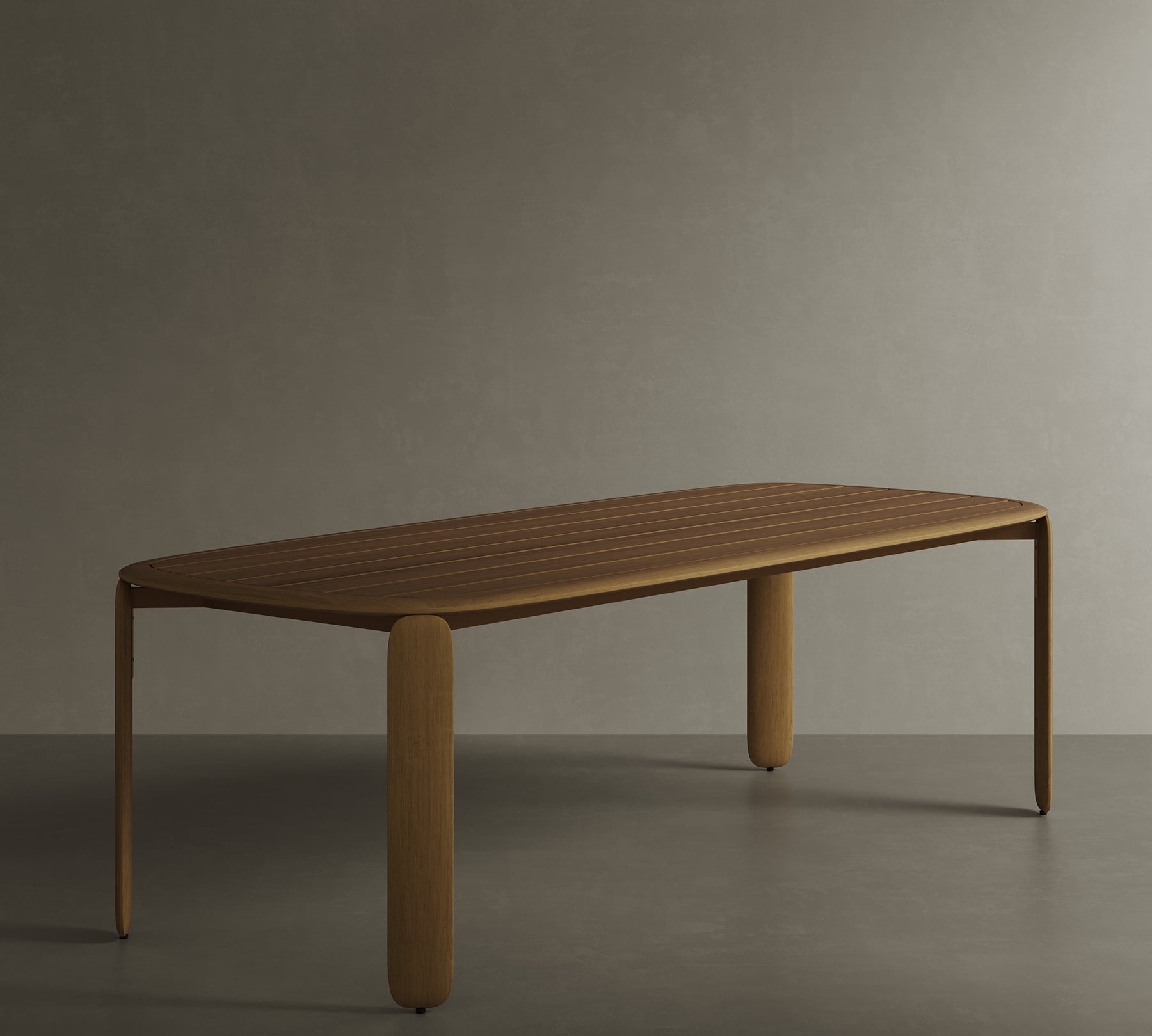 N4 dining table in medium teak product image