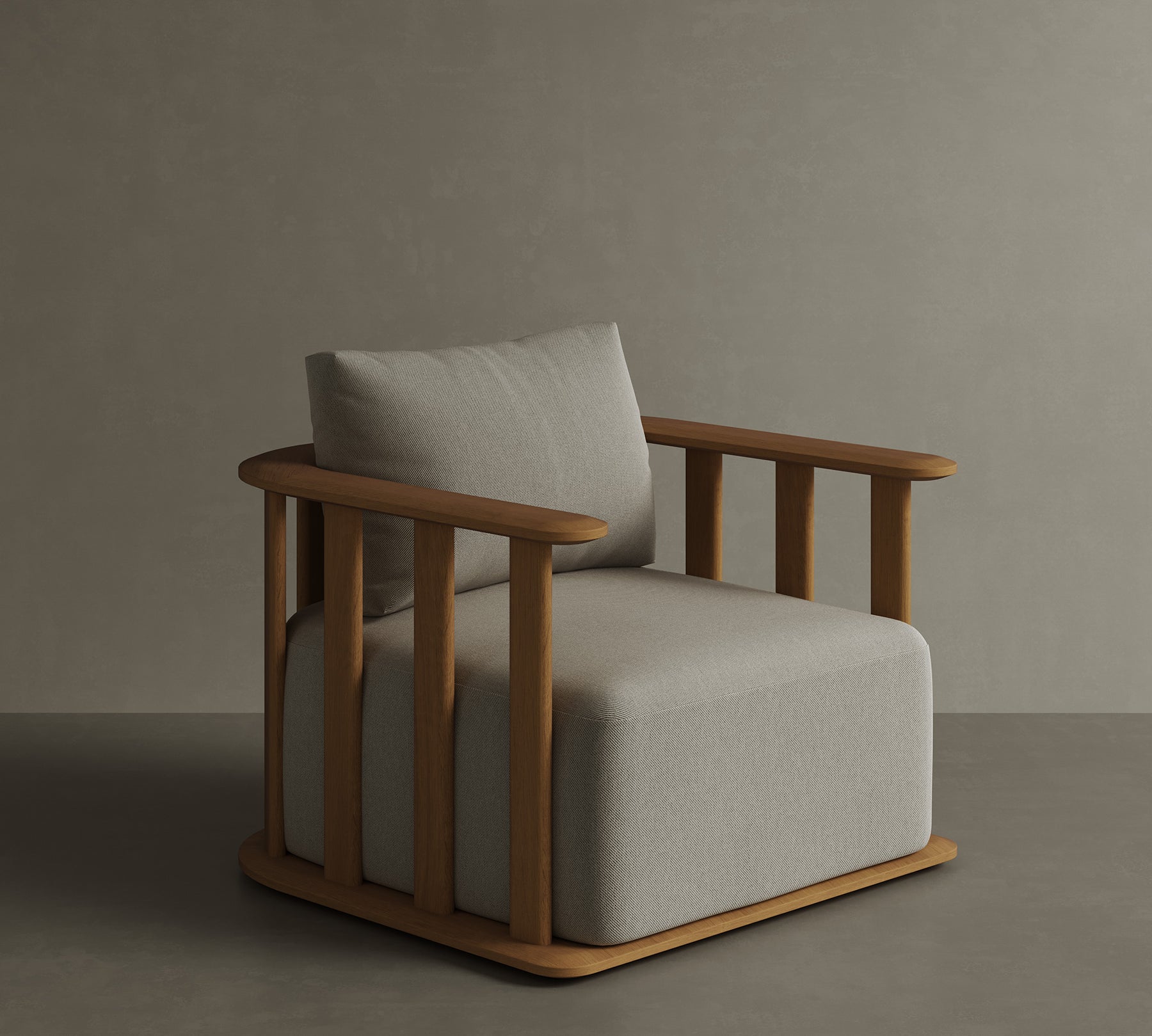 N4 Lounge chair in medium teak product image