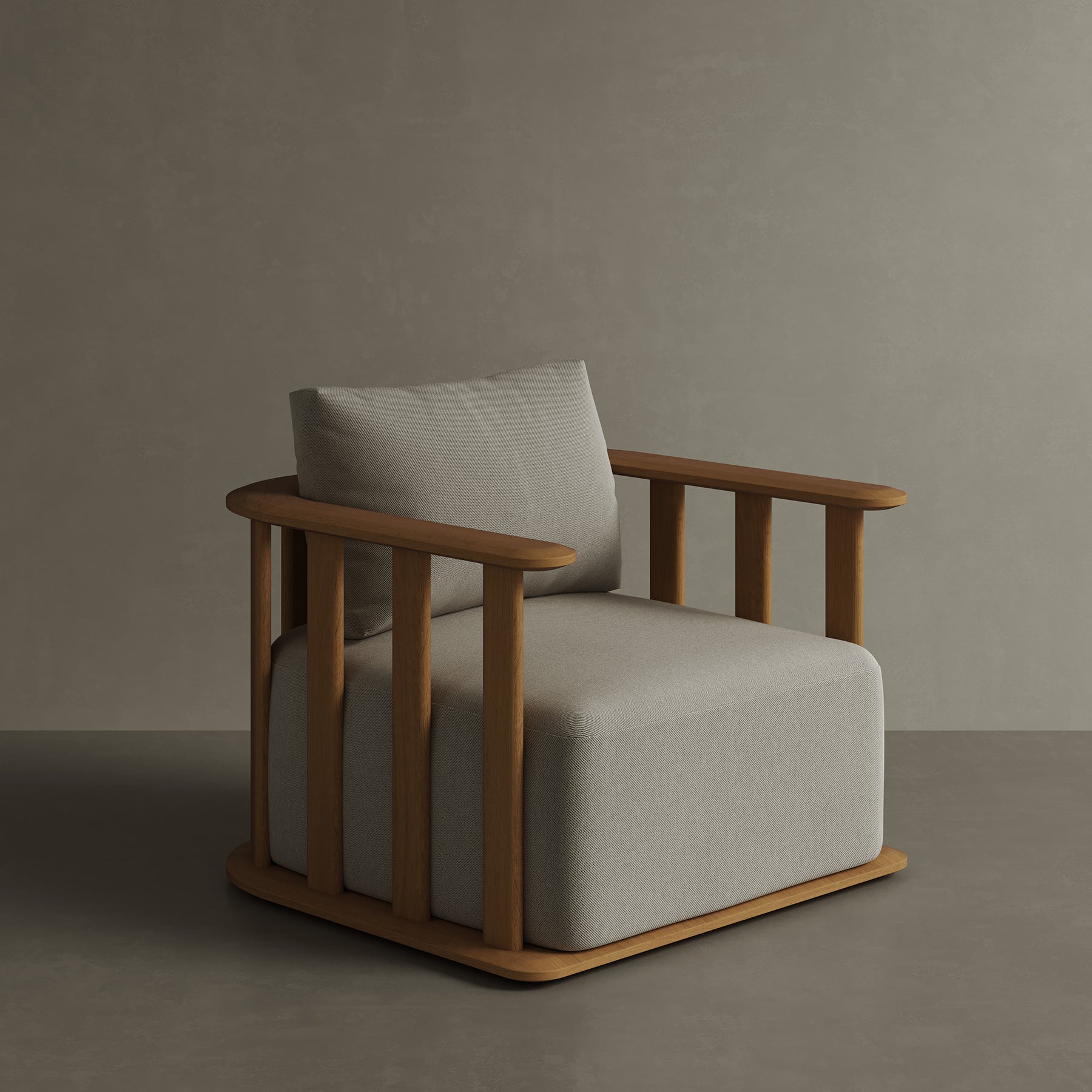 N4 Lounge chair in medium teak product image