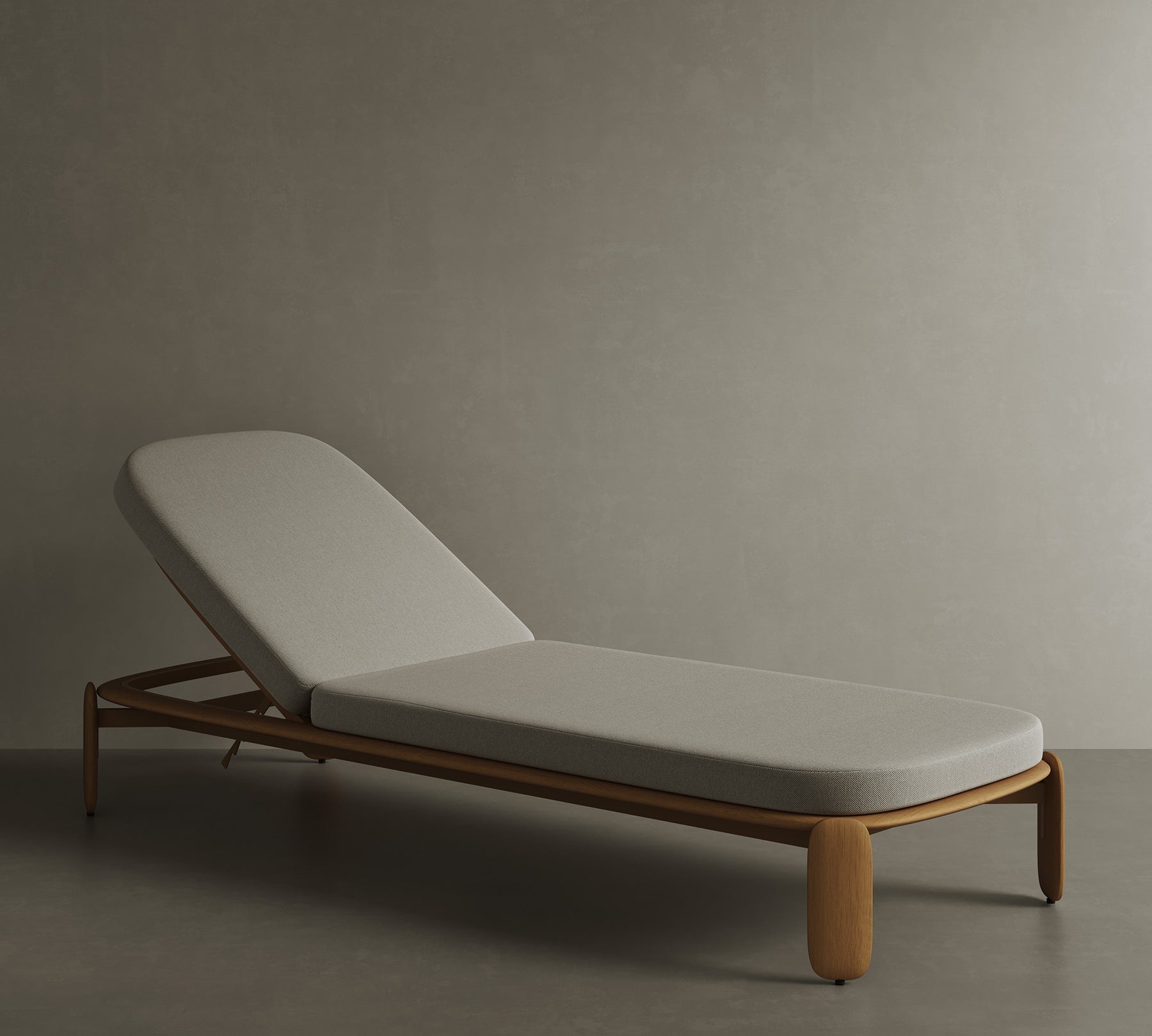 N4 sun lounger in medium teak product image
