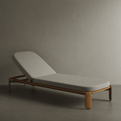 N4 sun lounger in medium teak product image