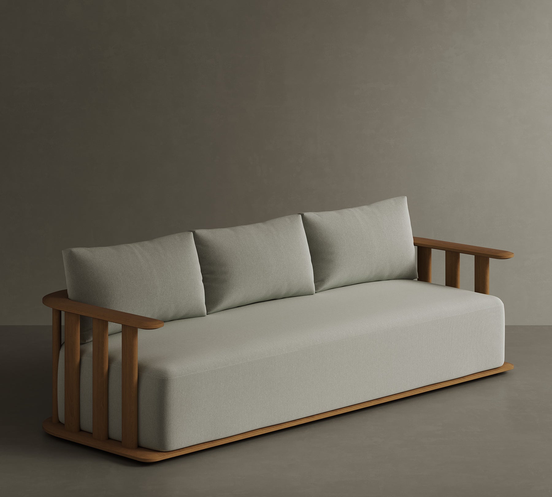 N4 three seater sofa in medium teak product image