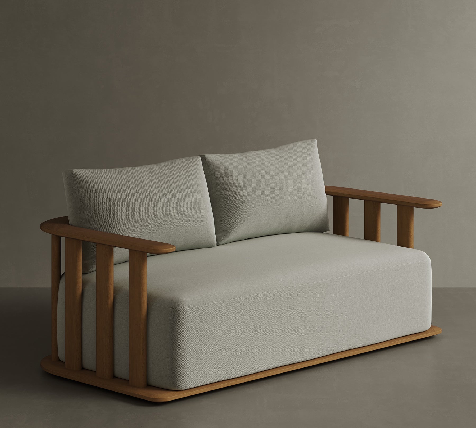 N4 two seater sofa in medium teak product image