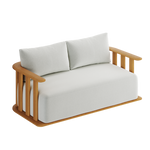 N4 two seater sofa in medium teak product image uk garden furniture