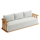 N4 three seater sofa in medium teak product image uk garden furniture