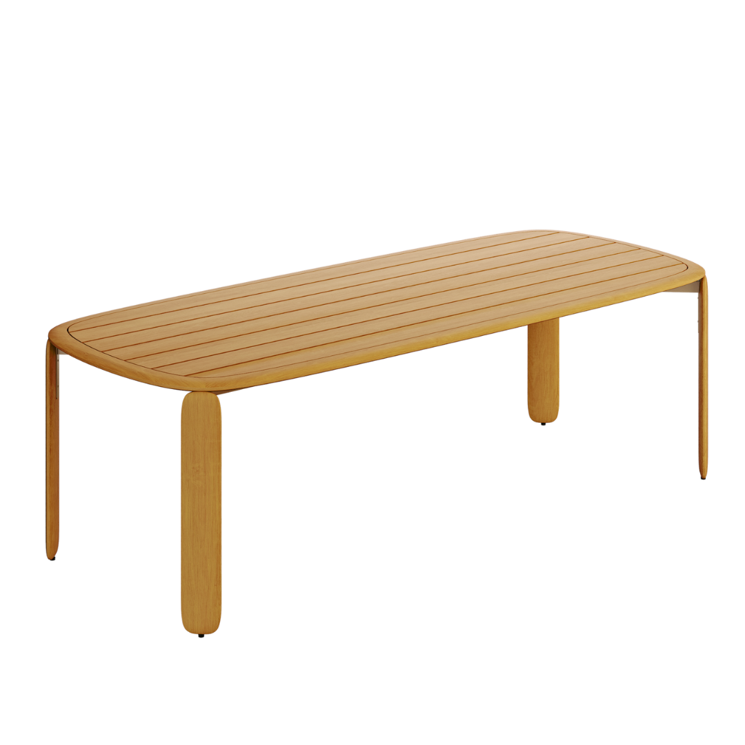 N4 Dining table in medium teak product image uk garden furniture