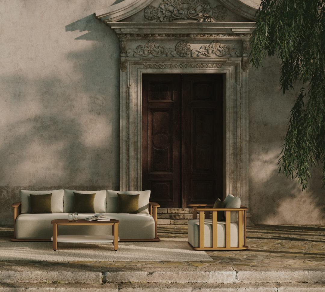 N4 sofa set in luxury outdoor living setting life style image