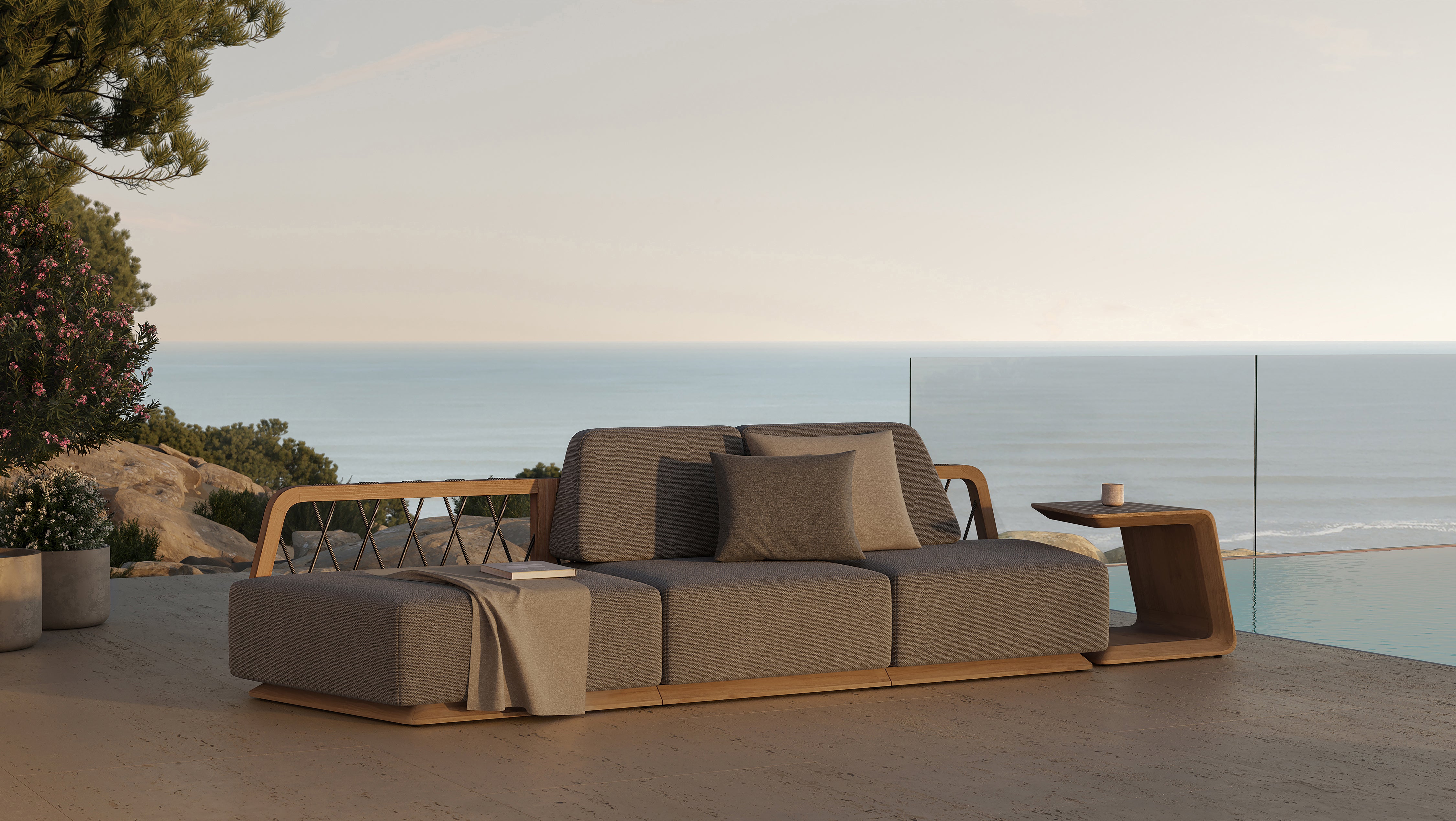 N6 three seater sofa luxury lifestyle out door furniture