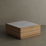 N6 outdoor teak coffee table light