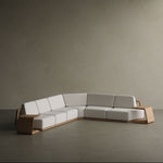 N6 outdoor teak corner sofa light