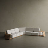 N6 outdoor teak corner sofa light