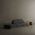 N6 outdoor teak three seater sofa