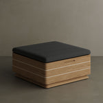 N6 outdoor teak footstool dark
