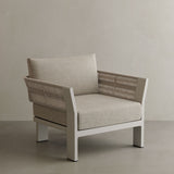 N7 teak and aluminium outdoor lounge chair