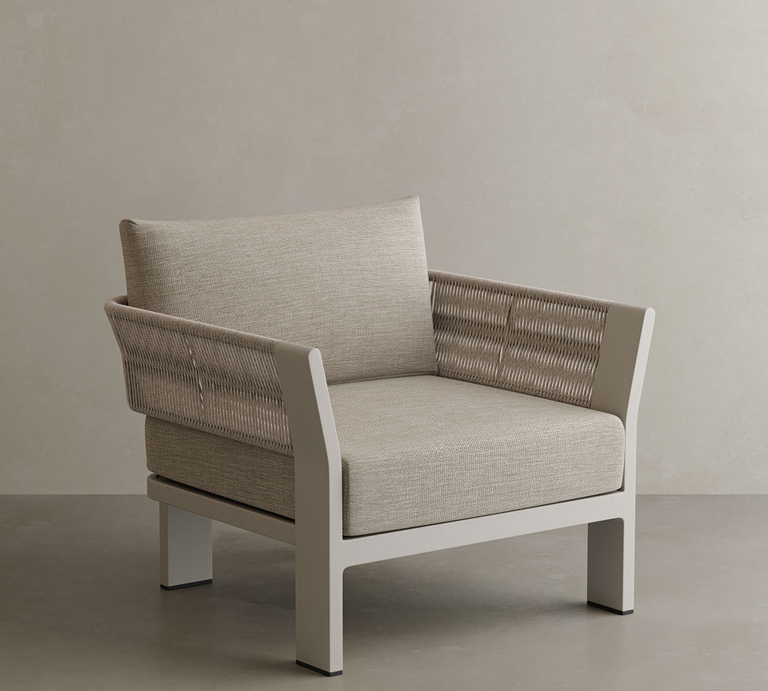 N7 teak and aluminium outdoor lounge chair