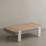N7 teak and aluminium outdoor coffee table