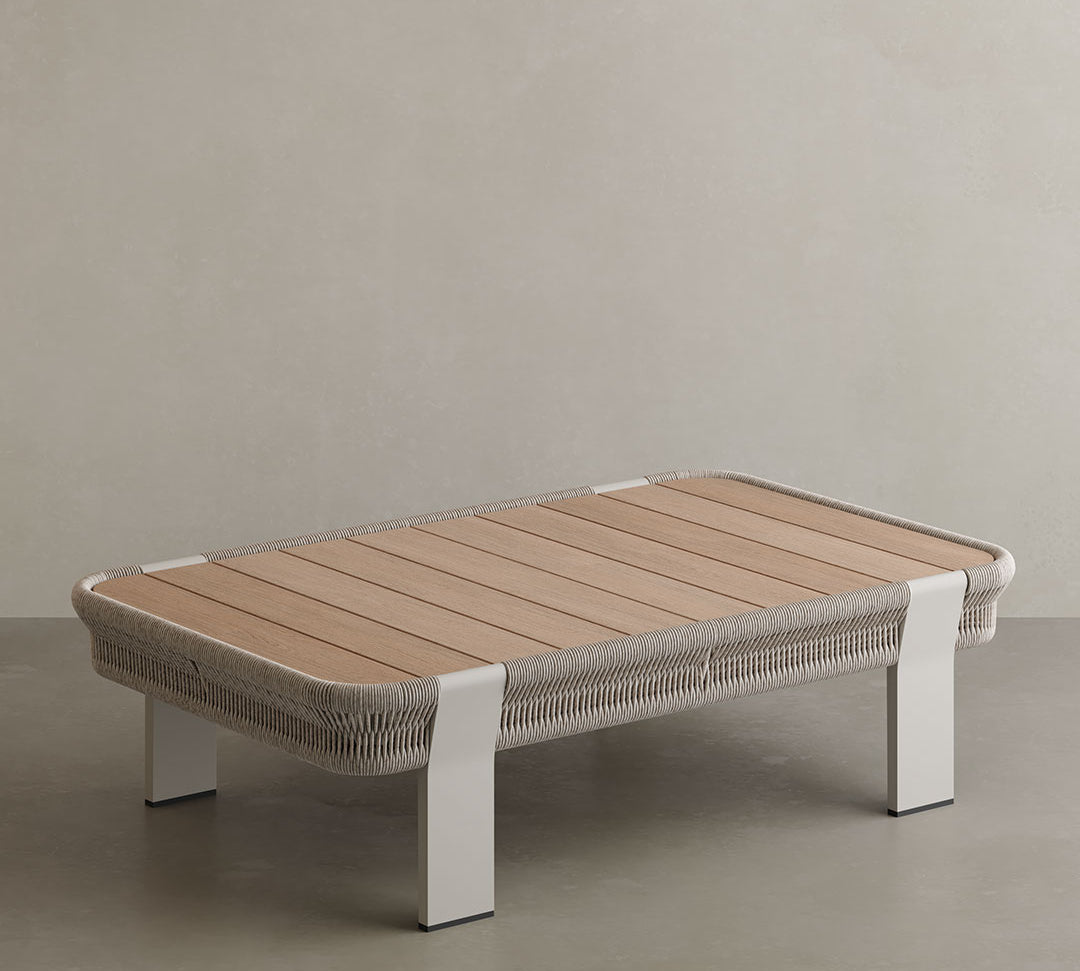 N7 teak and aluminium outdoor coffee table