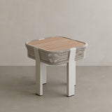 N7 teak and aluminium outdoor side table