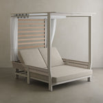 N7 teak and aluminium outdoor day bed