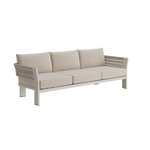 N7 three seater sofa in natural weave with aluminium & rope detail product image