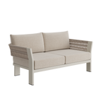 N7 two seater sofa in natural weave with aluminium & rope detail product image