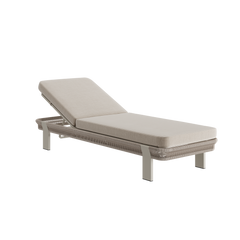 N7 sun lounger in natural weave with aluminium & rope detail product image