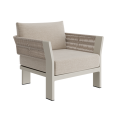 N7 lounge chair in natural weave with aluminium & rope detail product image