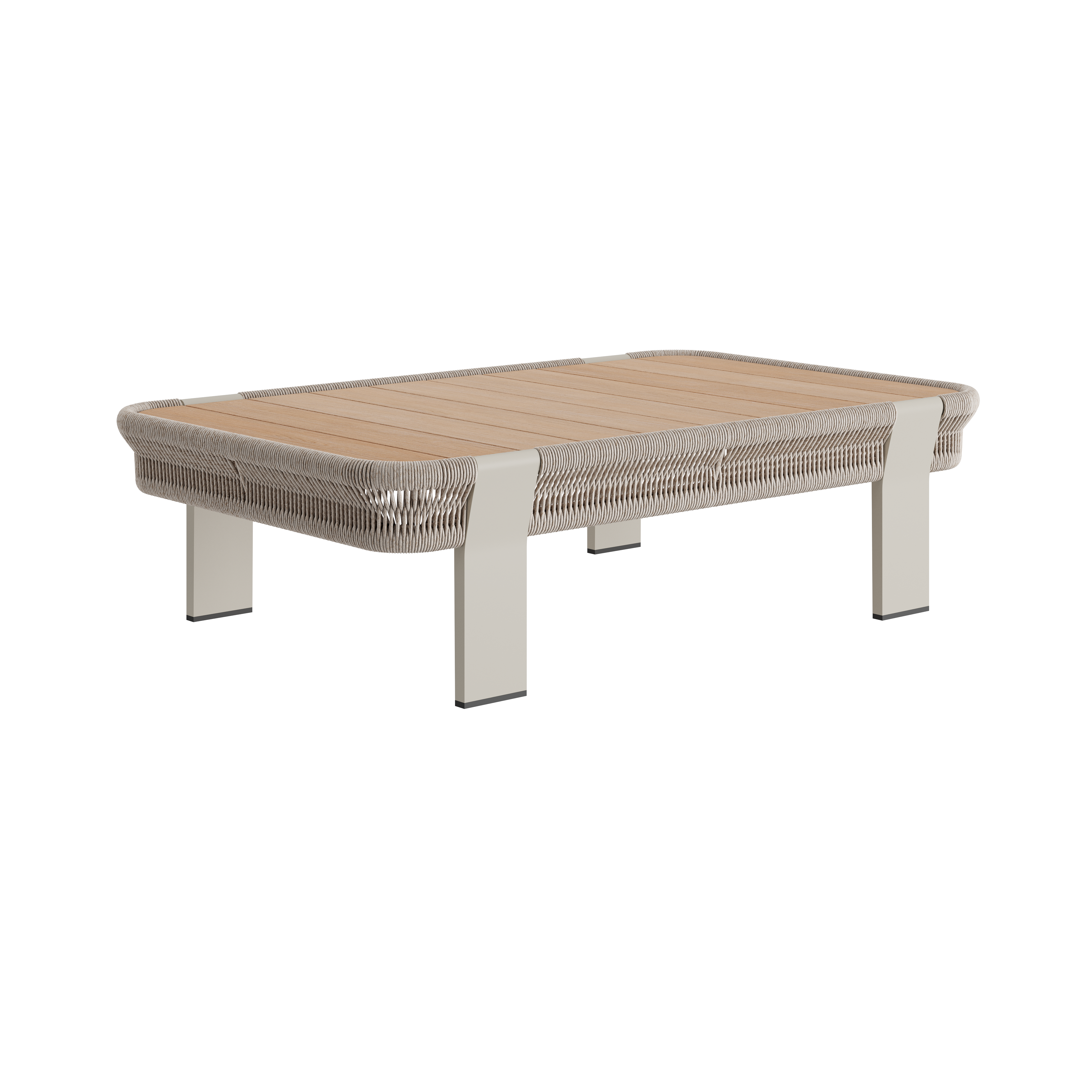 N7 coffee table made with Aluminium & Rope detailing on the side product image for home and garden