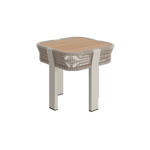 N7 side table in natural weave with aluminium & rope detail product image