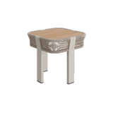 N7 side table in natural weave with aluminium & rope detail product image