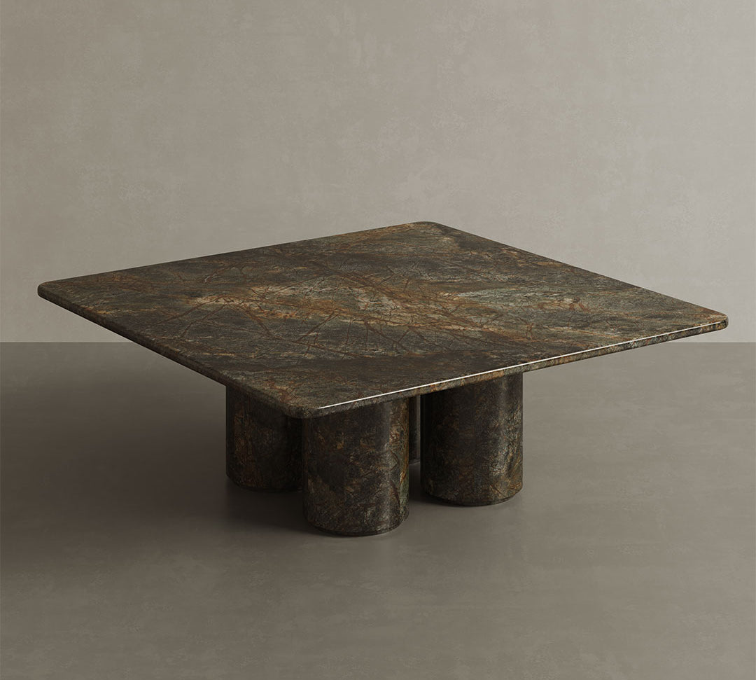 Nardelli Forest Green Marble Coffee Table 100cm