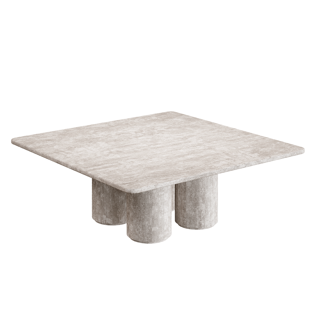 Nardelli White Travertine Coffee Table 100cm