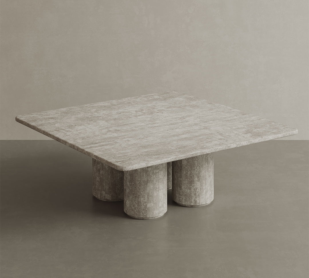 Nardelli White Travertine Coffee Table 100cm