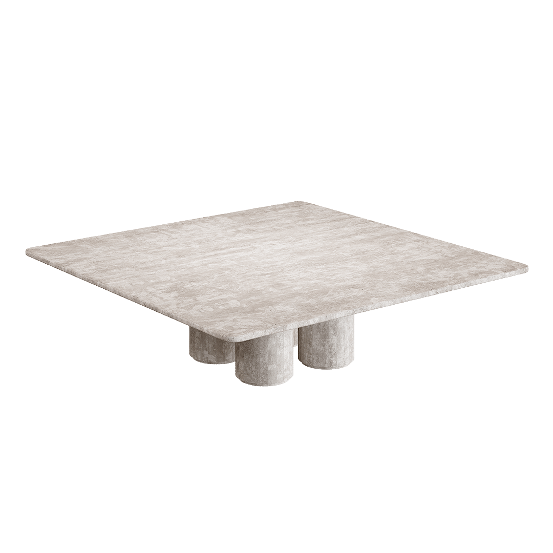 Nardelli White travertine coffee table 130cm