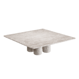 Nardelli White travertine coffee table 130cm