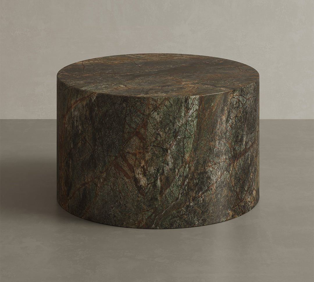 Porto Forest Green Marble Coffee Table 60cm