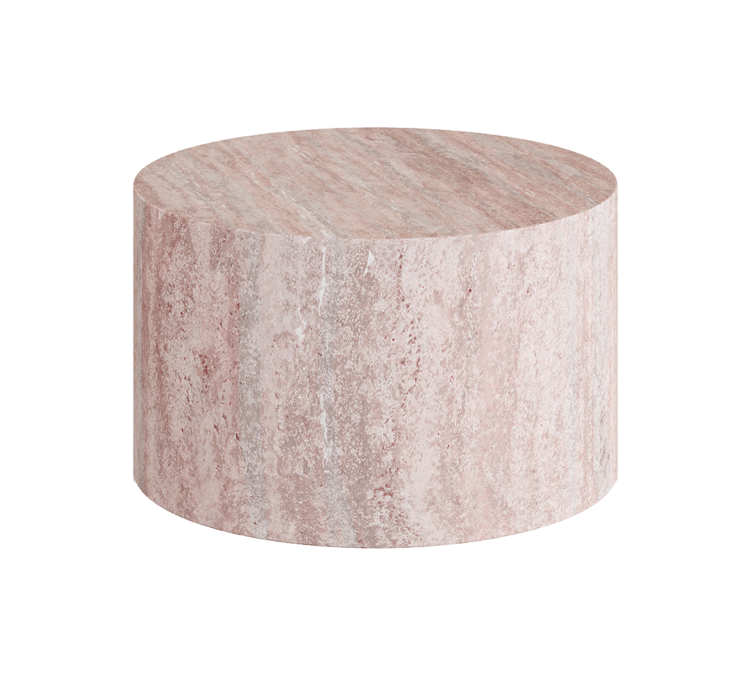 Porto Red Travertine Coffee Table 60cm