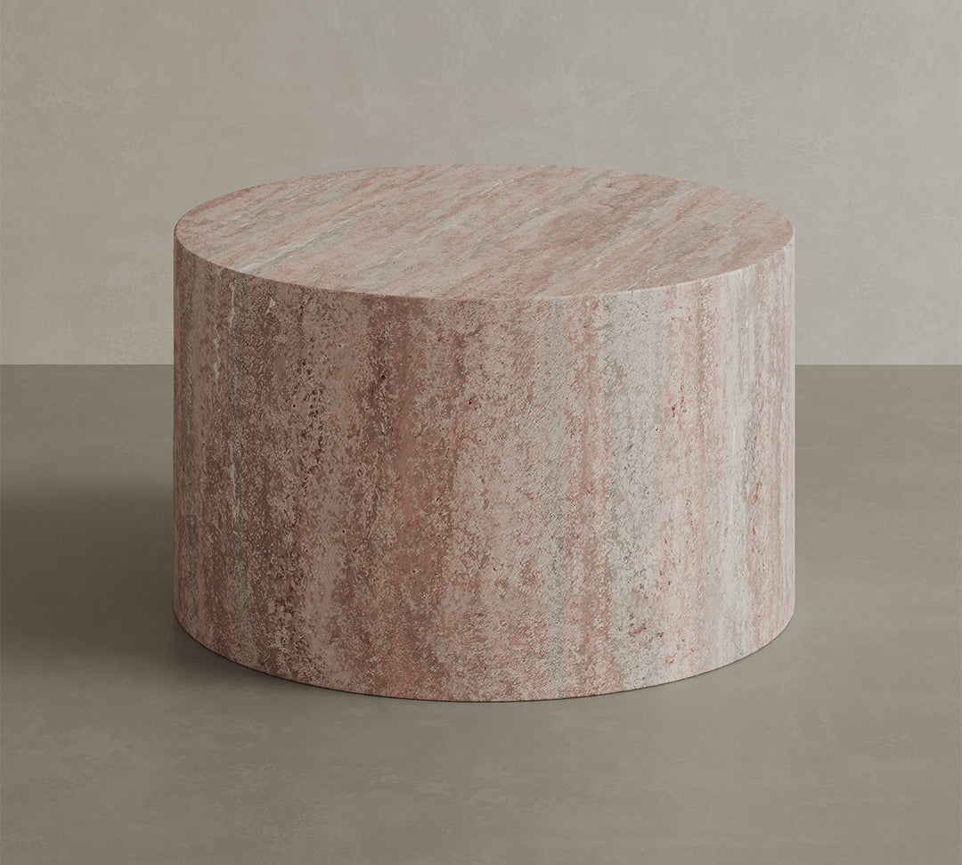 Porto Red Travertine Coffee Table 60cm