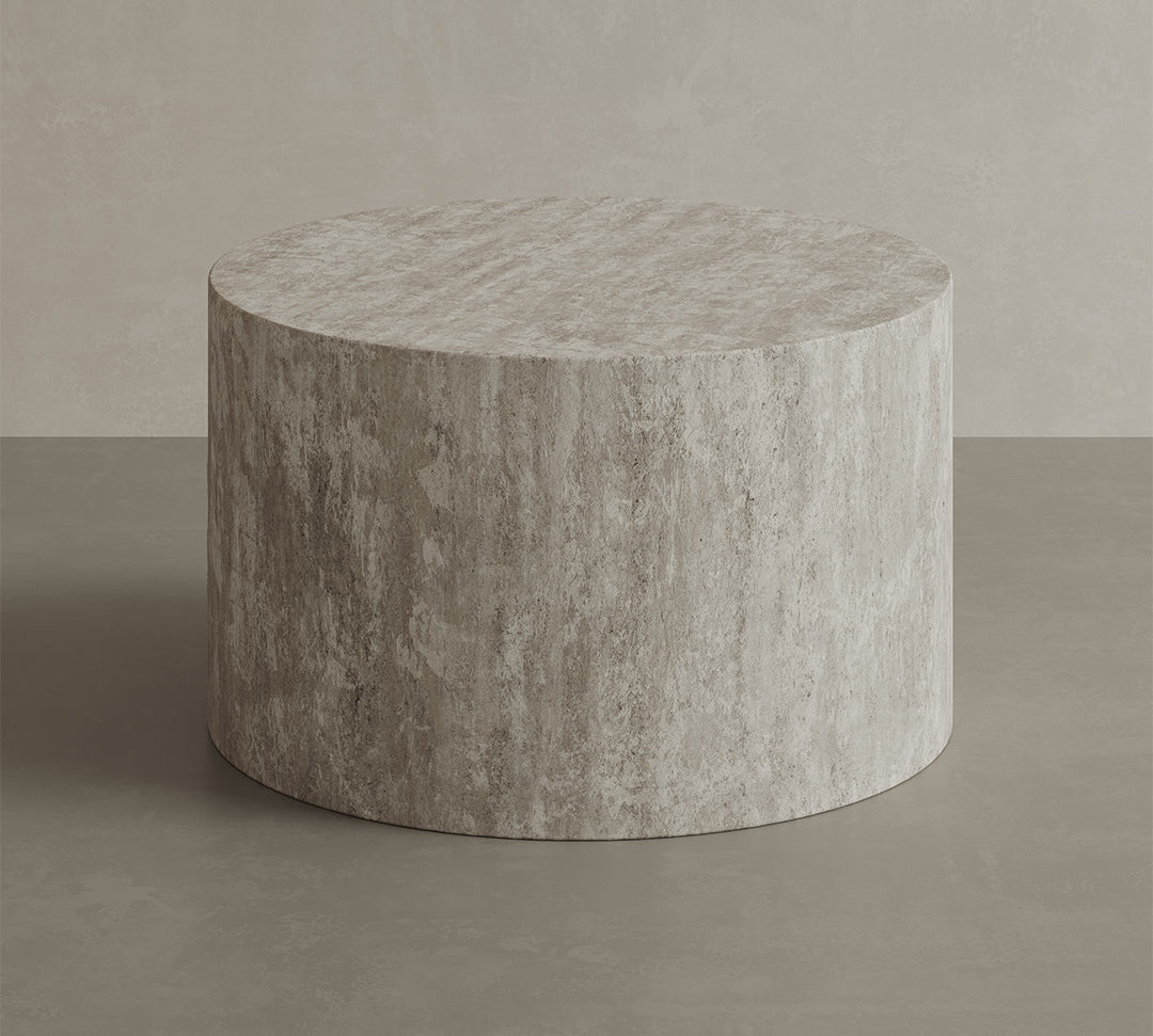 Porto White Travertine Coffee Table 60cm