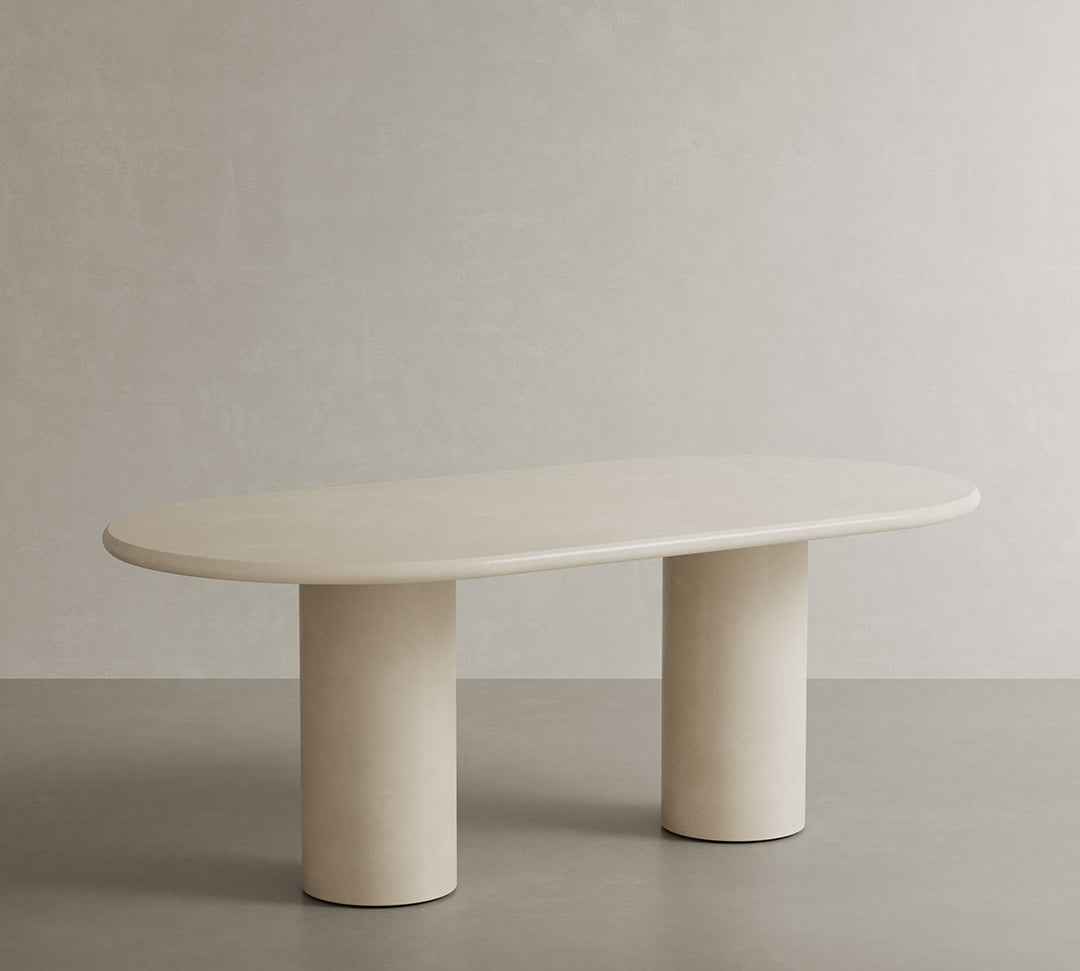 Reine White Outdoor Indoor Microskin Dining Table