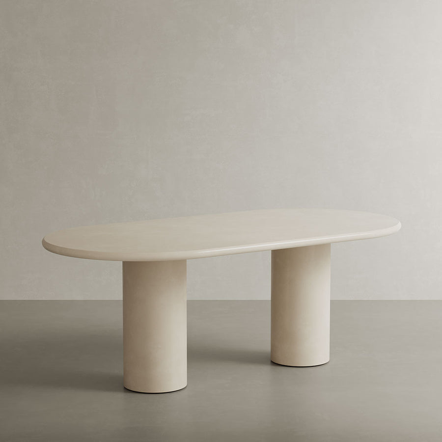 Skin Small Table Reine Microskin Dining Table, Bone – Nth Degree