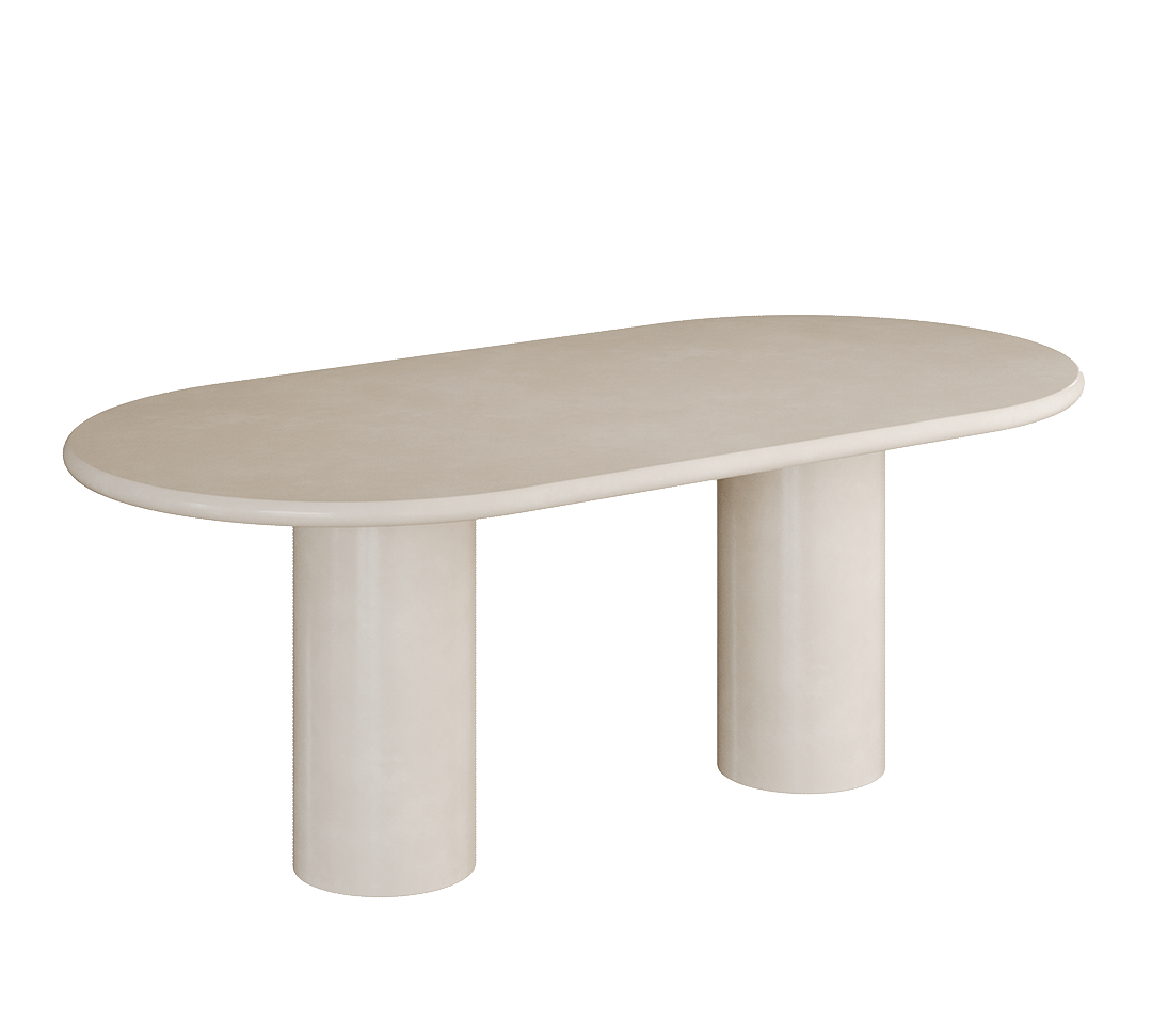 Reine White Outdoor Indoor Microskin Dining Table