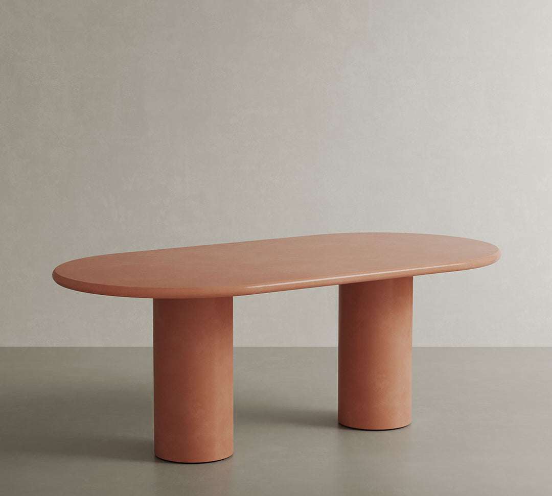 Reine Red Outdoor Indoor Microskin Dining Table