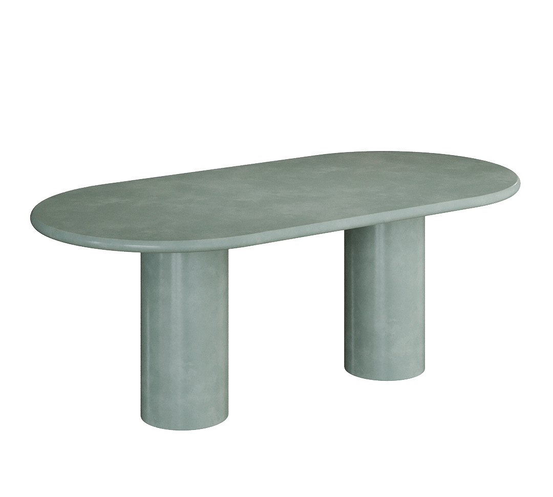 Reine Green Outdoor Indoor Microskin Dining Table
