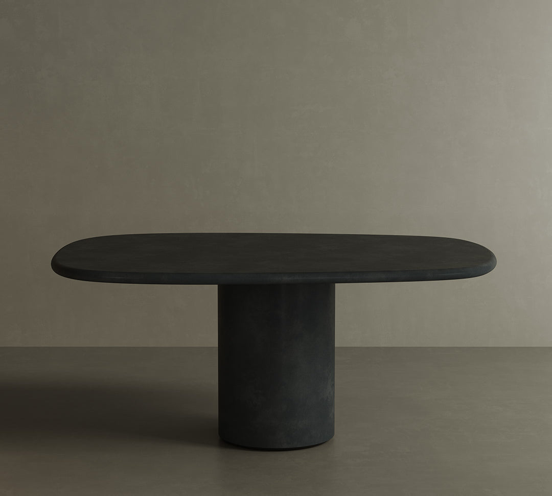 Solla Nero microskin indoor and outdoor dining table