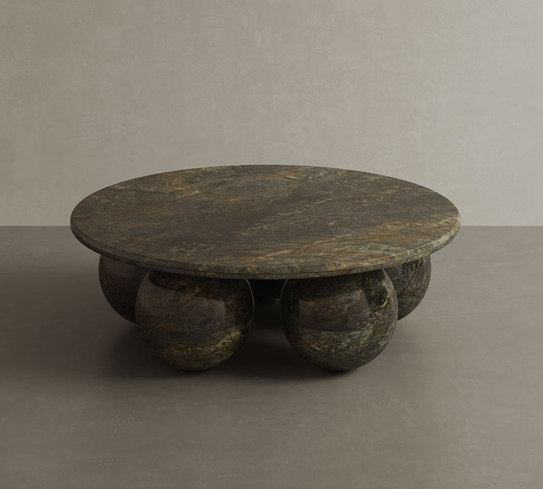 Sellano Coffee Table Forest Green Marble