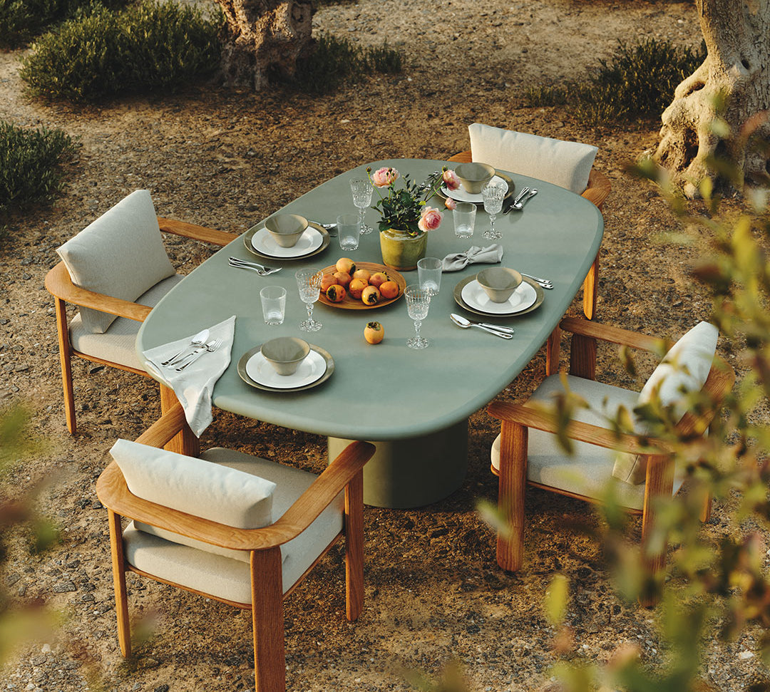 Solla Moss Microskin Dining Table