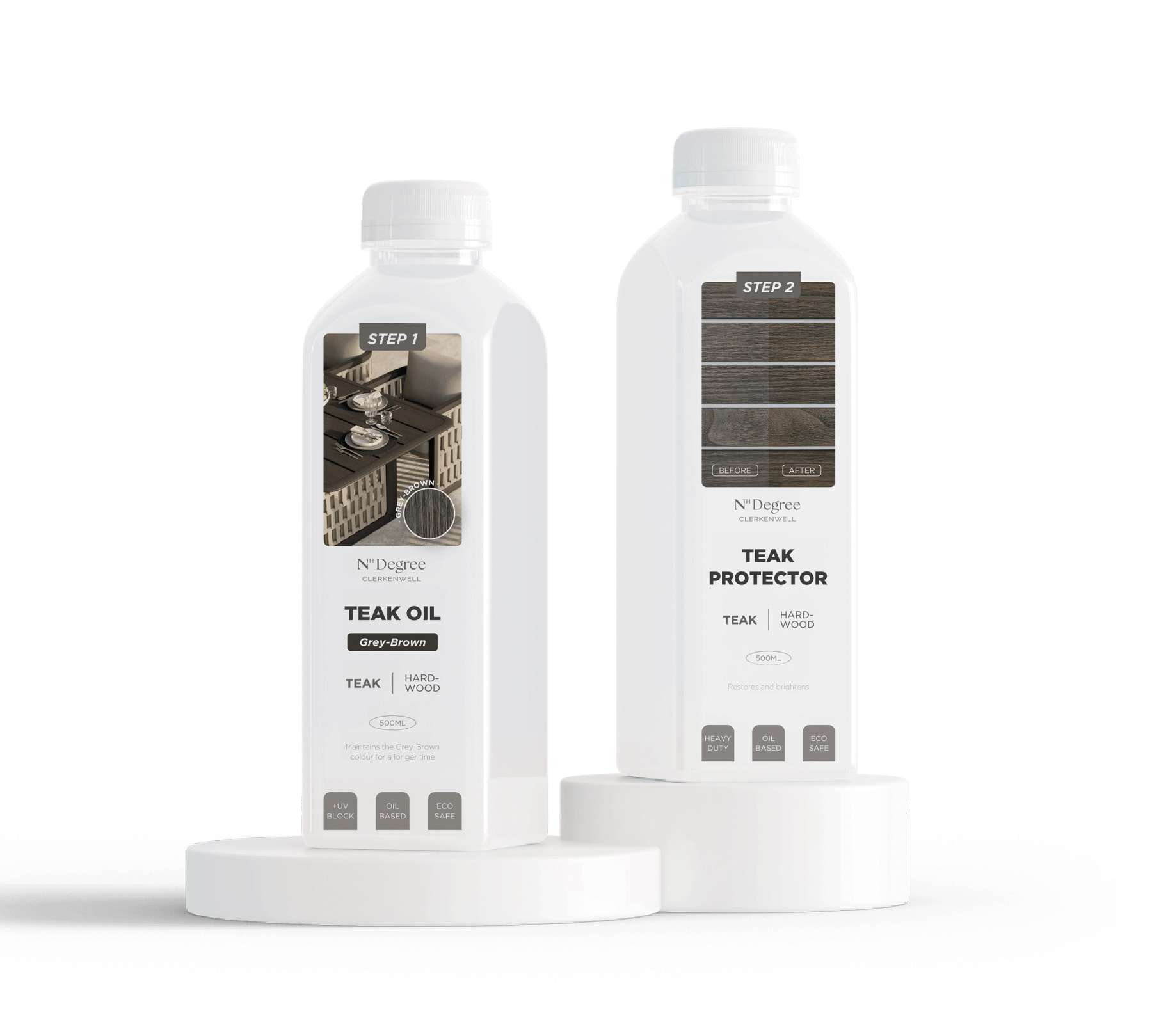 Maintenance Kit Teak Oil Teak Protector Wood Grey Brown